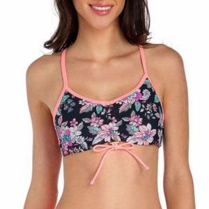 Arizona NWT Bralette Swimsuit Top Size Medium-Pink Mixed Floral Retail $37